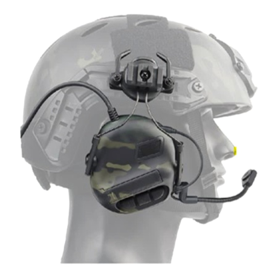 Helmet-Mount Electronic Hearing Protection, Tan