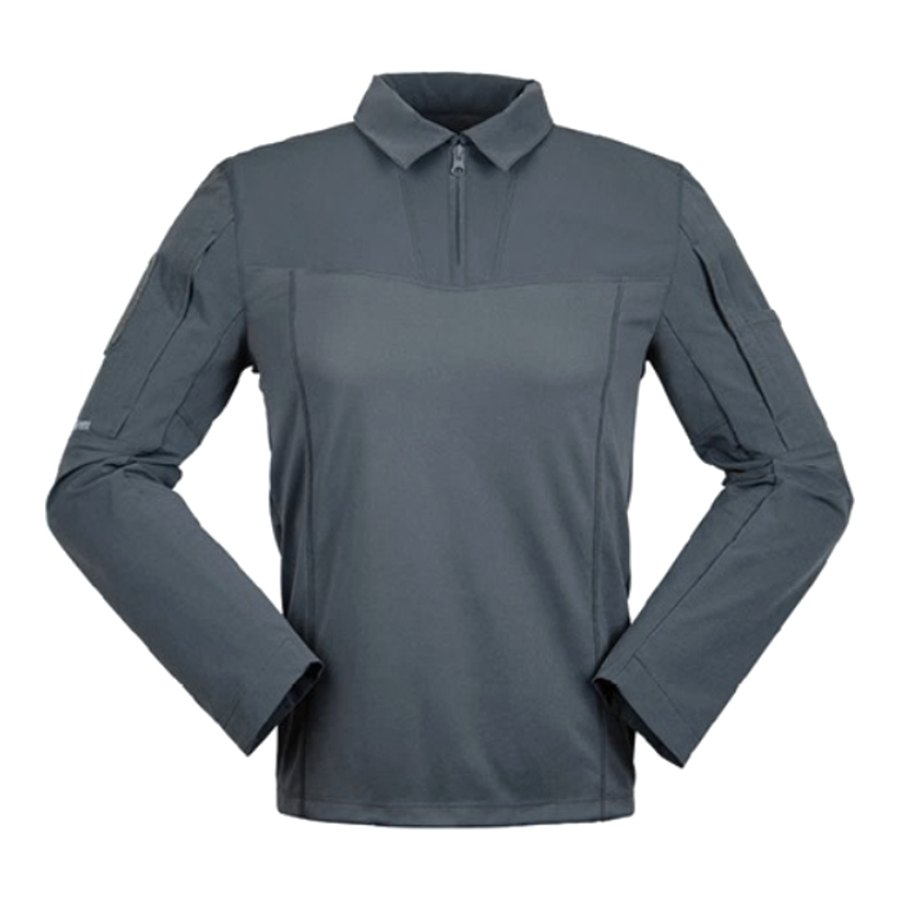 Tactical Long-Sleeve Polo, Grey