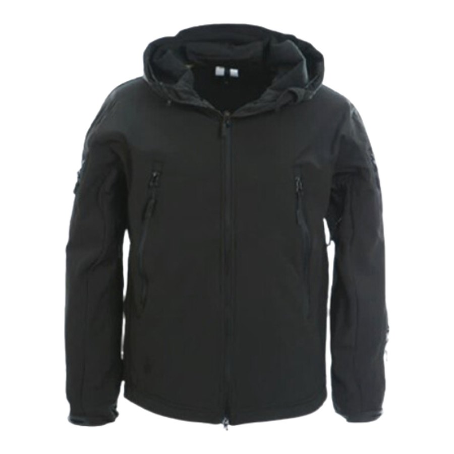 Hooded Softshell Jacket, Black